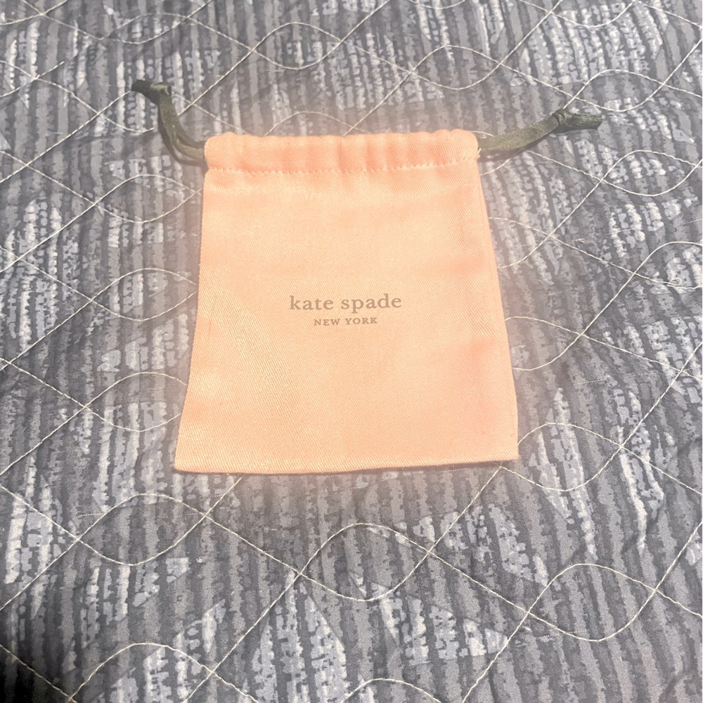 Kate Spade Pink Pouch with Green Drawstring